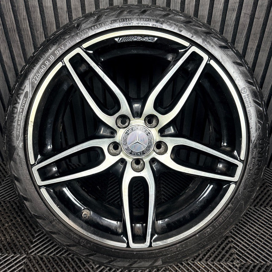1X 18'' Mercedes AMG A Class CLA Black W176 Alloy Wheel Tyre A1764010700 Genuine