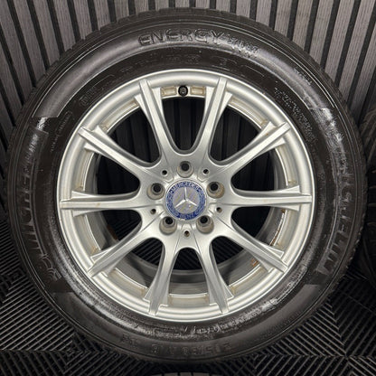 16'' GENUINE MERCEDES C CLASS W205 SILVER ALLOY WHEELS TYRES ALLOYS A2054012400