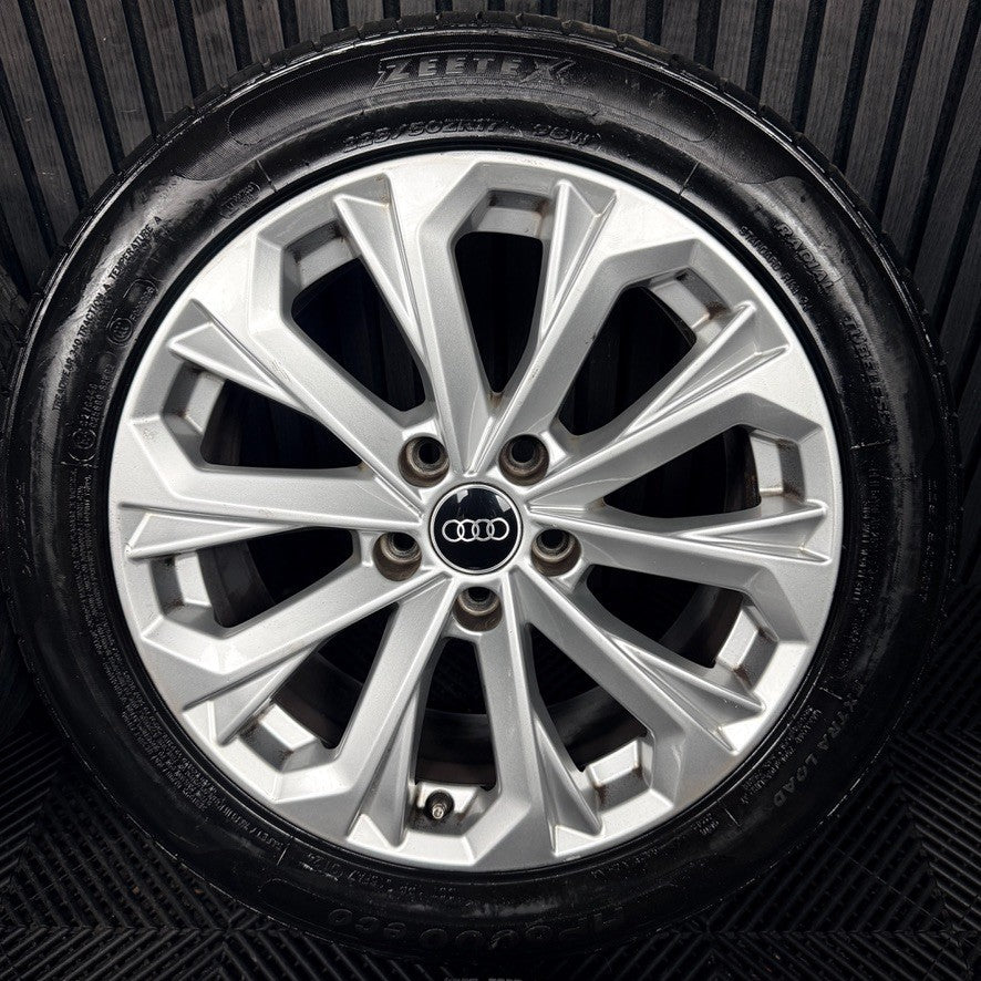 17'' Audi A4 Silver B8 B9 10 Spoke Alloy Wheels Alloys Tyres 8W0601025L Genuine