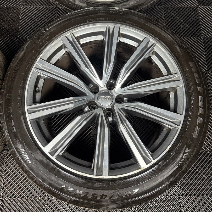 21'' GENUINE AUDI Q8 S LINE MULTISPOKE ALLOY WHEELS ALLOYS TYRES 4M8601025G