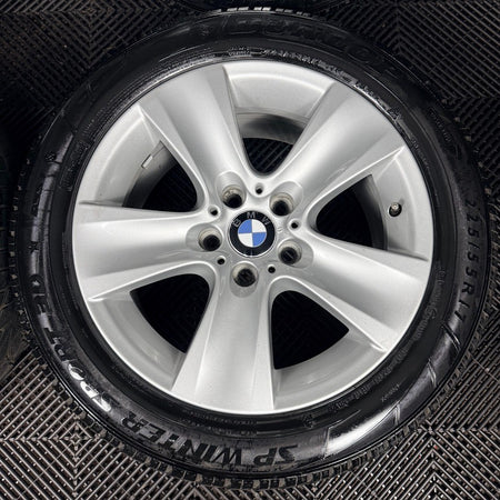 17" Bmw 5 Series 327 Silver 5 Spoke F10 F11 Alloy Wheel Tyres 6790172 Genuine