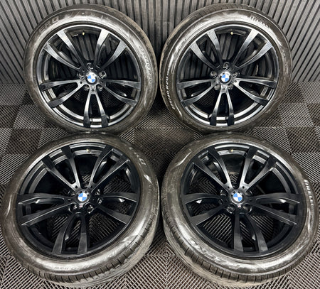 20'' BMW X5 F15 X6 F16 469 Satin Black M Sport Alloy Wheels Tyres Alloys Genuine