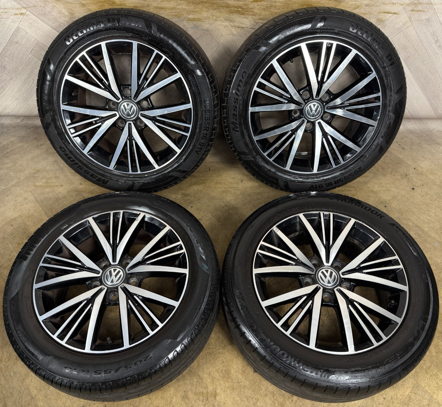 16'' GENUINE VW GOLF MK7 LINAS MK8 MK6 ALLOY WHEELS TYRES ALLOYS 5G0601025CD