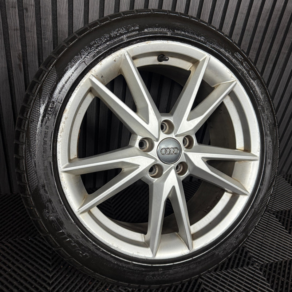1X 18'' GENUINE AUDI Q2 S LINE 5 DOUBLE SPOKE ALLOY WHEEL TYRE 81A601025F