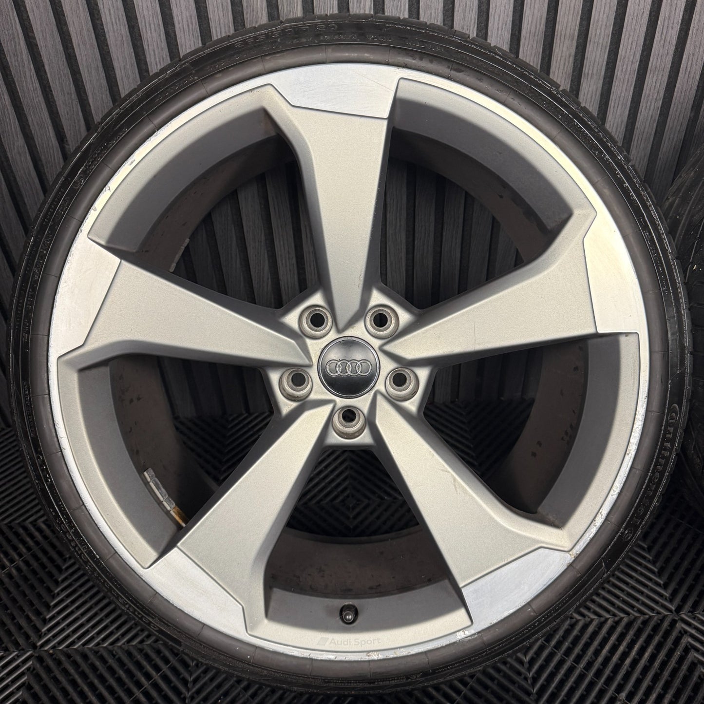 20" GENUINE AUDI A5 S LINE S5 ROTOR GREY DC ALLOY WHEELS TYRES 8W0601025CF
