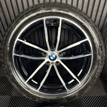18" GENUINE BMW 5 SERIES 4 662 BLACK M SPORT G30 G31 ALLOY WHEELS TYRES ALLOYS
