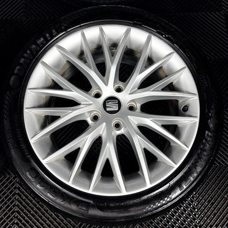 17'' Seat Leon MK3 MK2 FR Silver Alloy Wheels Alloys Tyres 5F0601025H Genuine