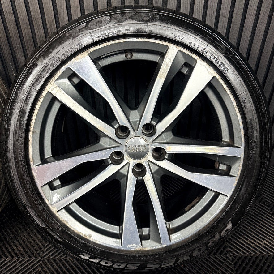 19'' Audi A6 C8 S Line 5 Double Spoke Alloy Wheels Tyres 4K0601025H Genuine