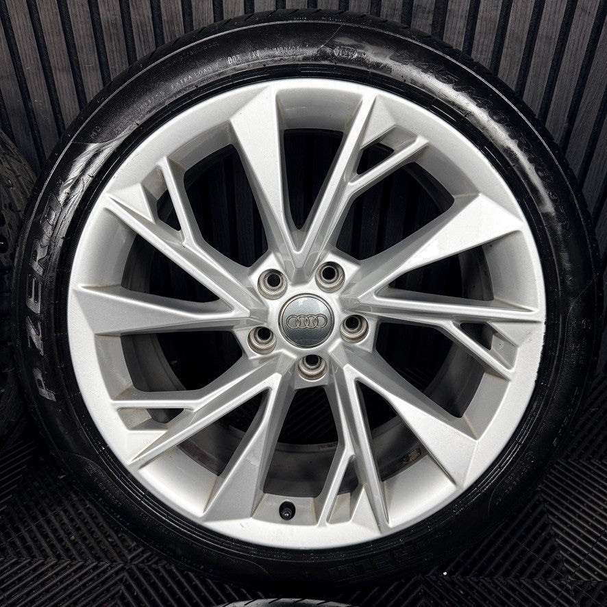 18" Audi A5 Silver Multispoke Alloy Wheels Alloys Tyres 8W0601025FM Genuine