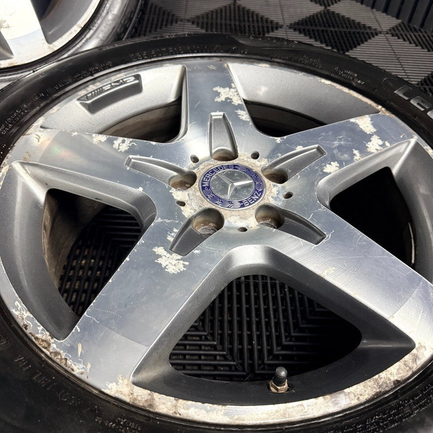 18'' AMG Mercedes GLA Silver 5 Spoke Wheels Tyres Alloys A1564010500 Genuine