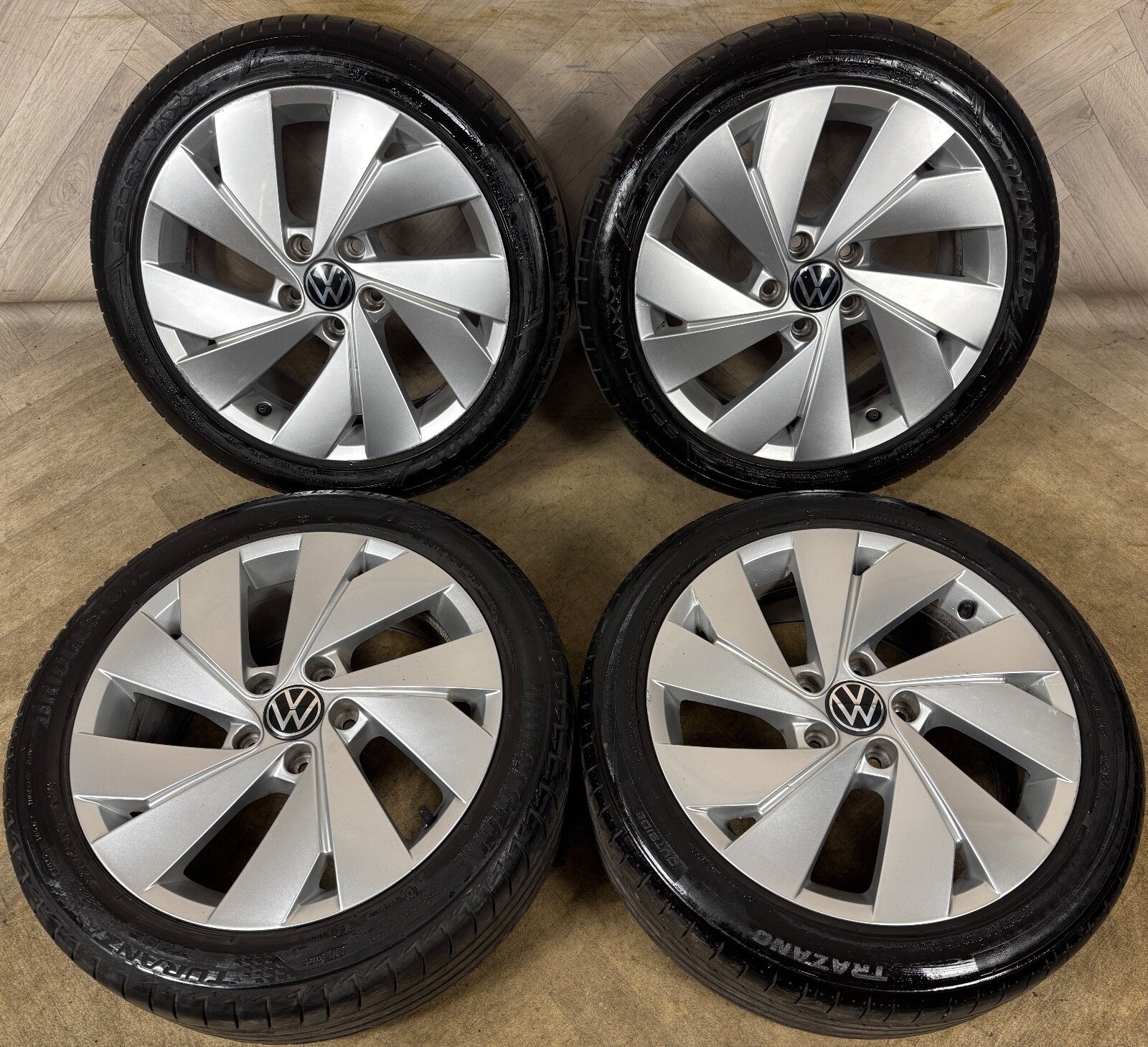 17'' GENUINE VW GOLF BELMONT MK8 MK7 MK6 ALLOY WHEELS TYRES ALLOYS 5H0601025C