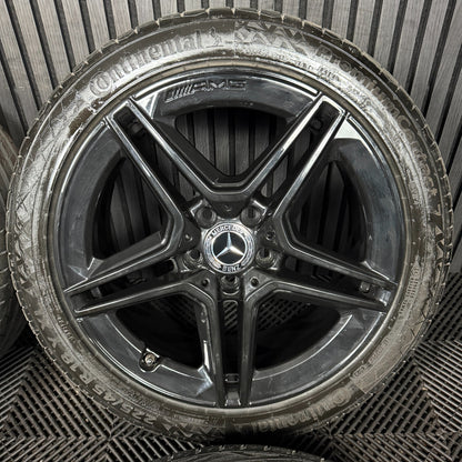 18'' GENUINE MERCEDES AMG A CLASS BLACK CLA B ALLOY WHEELS TYRES ALLOYS W177