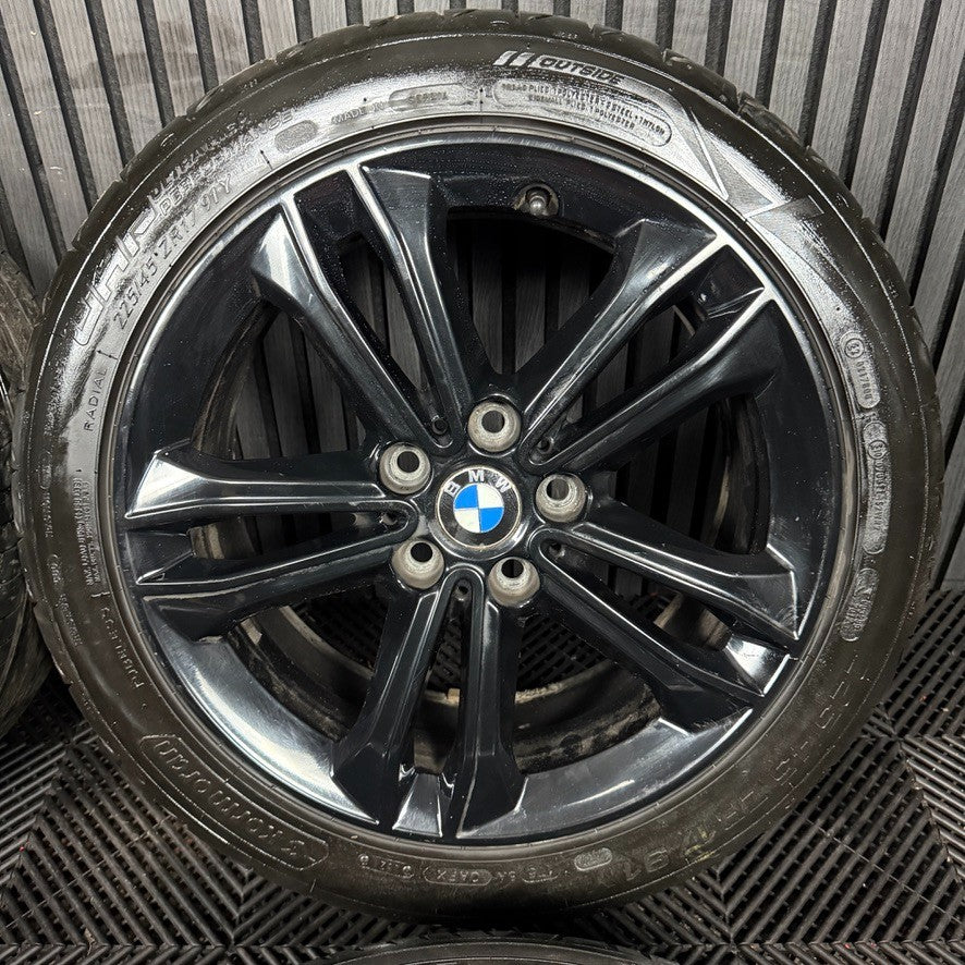 17'' GENUINE BMW 1 SERIES 2 F40 F41 F44 149 BLACK ALLOY WHEELS TYRES 6856087