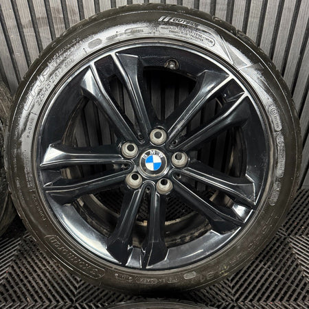 17'' GENUINE BMW 1 SERIES 2 F40 F41 F44 149 BLACK ALLOY WHEELS TYRES 6856087