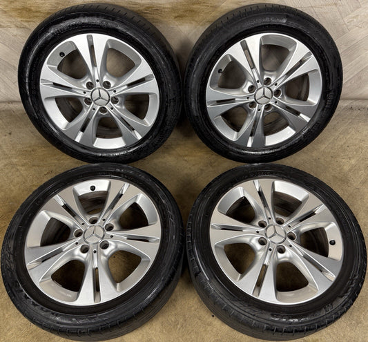 17'' GENUINE MERCEDES C CLASS W205 SILVER ALLOY WHEELS TYRES ALLOYS A2054014300