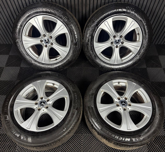 18'' GENUINE MERCEDES GLC SILVER DC ALLOY WHEELS TYRES ALLOYS A2534010800