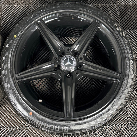18'' Mercedes AMG C Class W205 Black 5 Spoke Alloy Wheels Tyres Alloys Genuine