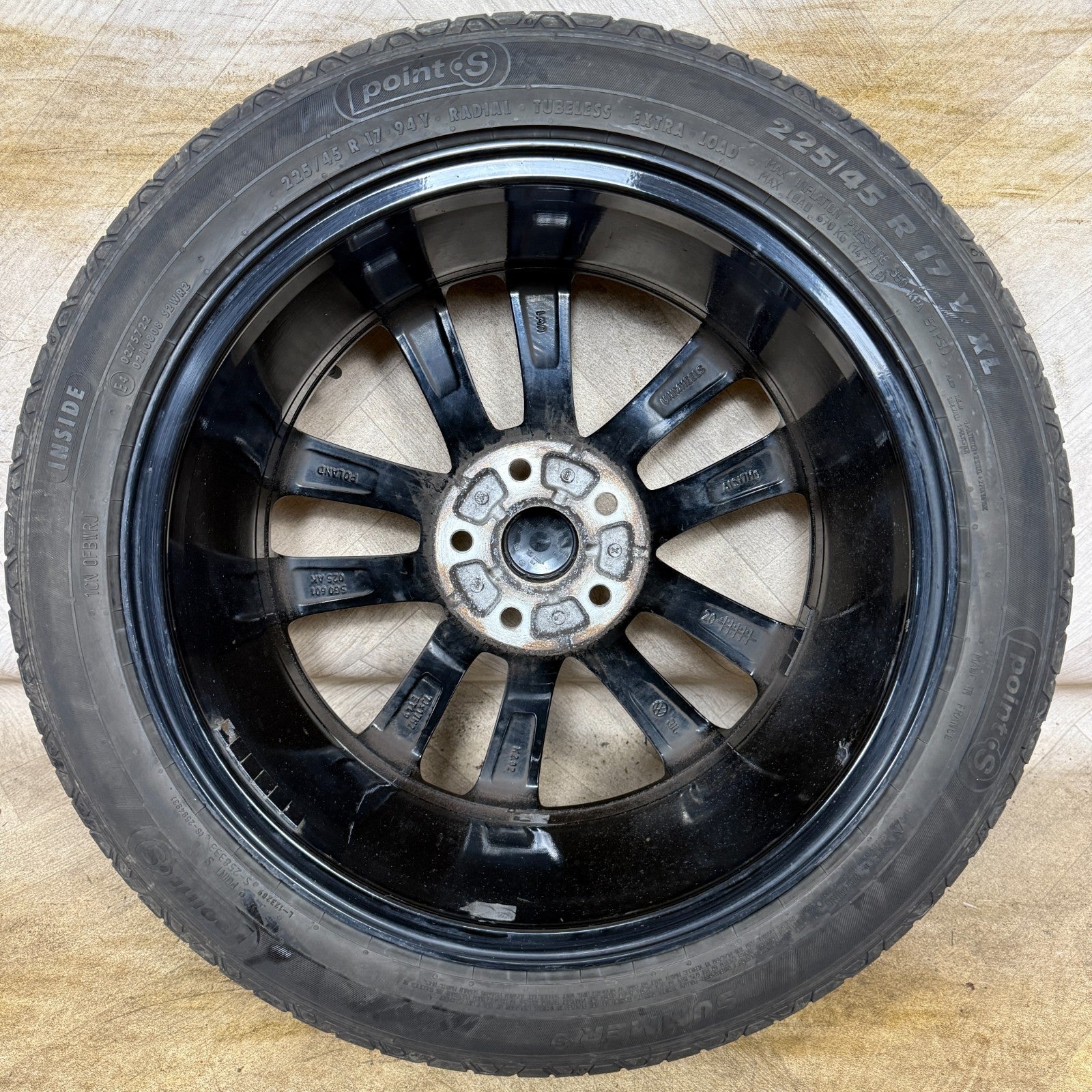 1X 17'' GENUINE VW GOLF GT SINGAPORE GTD GTI MK7 ALLOY WHEEL TYRE 5G0601025AK