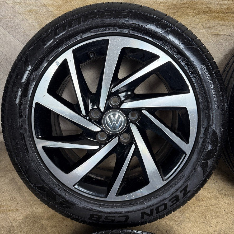 16'' GENUINE VW GOLF MK7 WOODSTOCK MK8 MK6 ALLOY WHEELS TYRES ALLOYS 5G0601025DS
