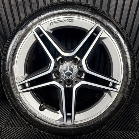 18'' Mercedes AMG C Class W205 Grey 5 Spoke Alloy Wheels Tyres Alloys Genuine
