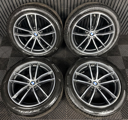 18" Bmw 5 Series 4 662 Grey Dc M Sport G30 G31 Alloy Wheel Tyres 7855081 Genuine