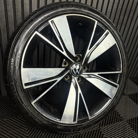 1X 18'' GENUINE VW GOLF MK8 GT GTI GTD BAKERSFIELD ALLOY WHEEL TYRE 5H0601025J