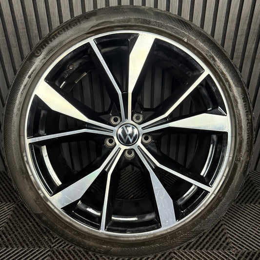 1X 20'' GENUINE VW TIGUAN MISANO R LINE 5NA601025AH BLACK DC ALLOY TYRE WHEEL