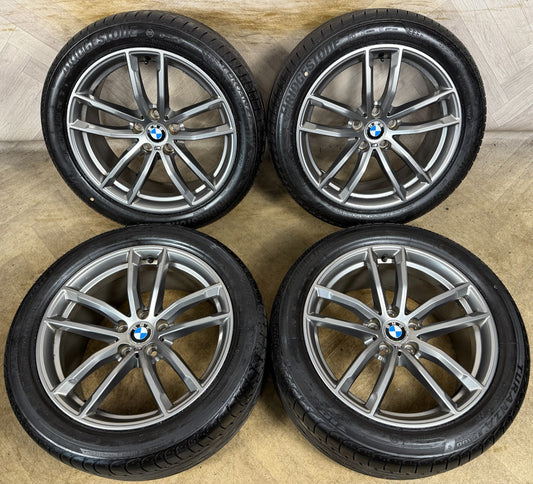 18'' GENUINE BMW 5 SERIES 4 622 GREY M SPORT G30 G31 ALLOY WHEELS TYRES ALLOYS