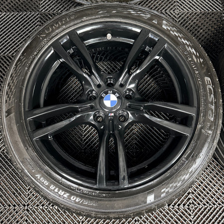 18" Bmw 3 Series 400 M Sport Black F30 F31 F32 F36 4 Alloy Tyres Wheels Genuine