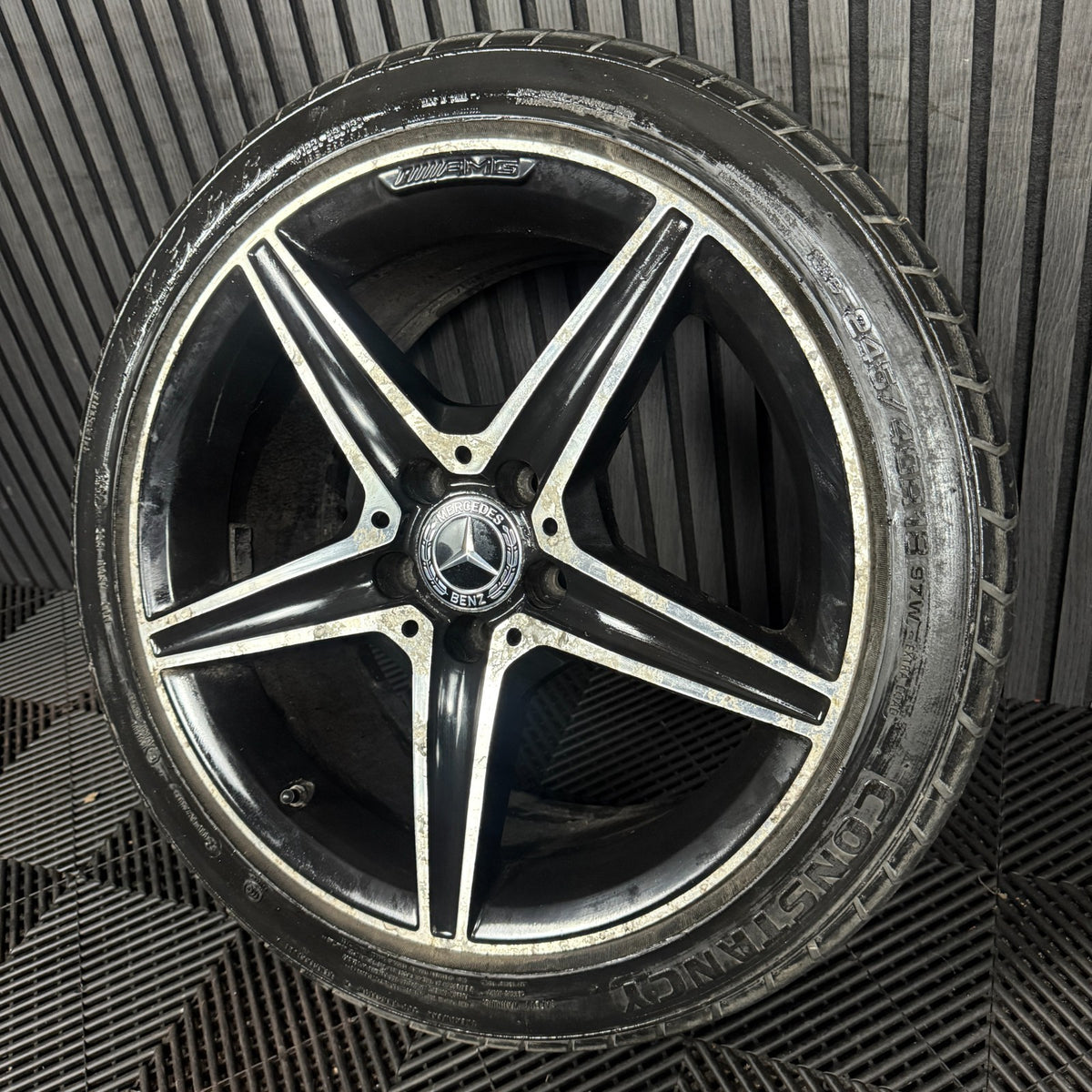 1X 18" GENUINE AMG MERCEDES C CLASS SPORT ALLOY WHEEL TYRE W205 REAR A2054011200