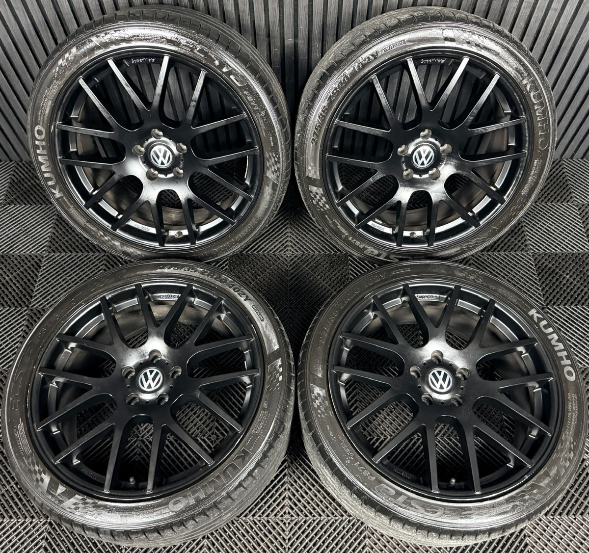 20'' VW Transporter T6 T6.1 T5 Trident Black Supermetal Alloy Wheels Tyres