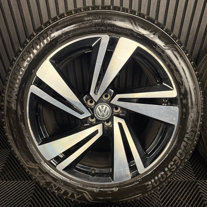 20'' GENUINE VW TOUAREG NEVADA BLACK DC ALLOY WHEELS ALLOYS TYRES Q7 760601025S