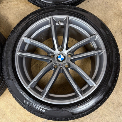 18'' GENUINE BMW 5 SERIES 4 622 GREY M SPORT G30 G31 ALLOY WHEELS TYRES ALLOYS