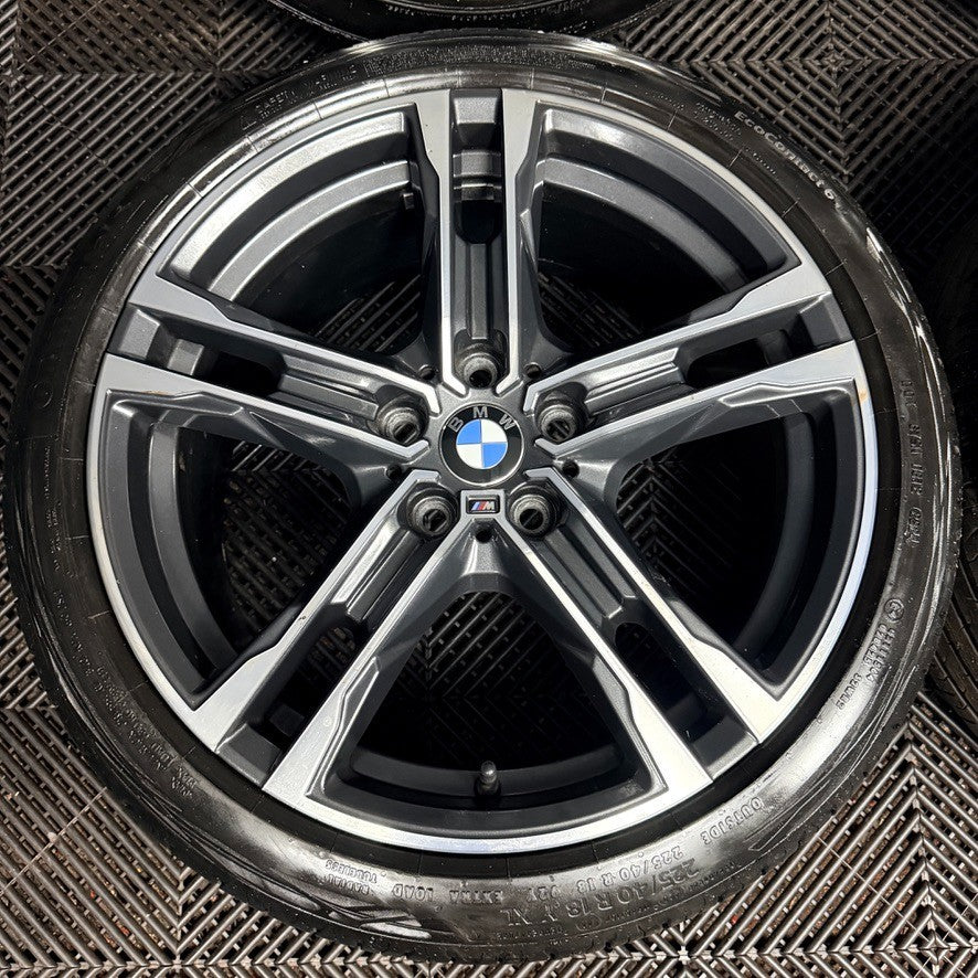 18'' BMW 1 Series 819 Grey M Sport 2 F40 F44 Alloy Wheels Tyres 8092352 Genuine