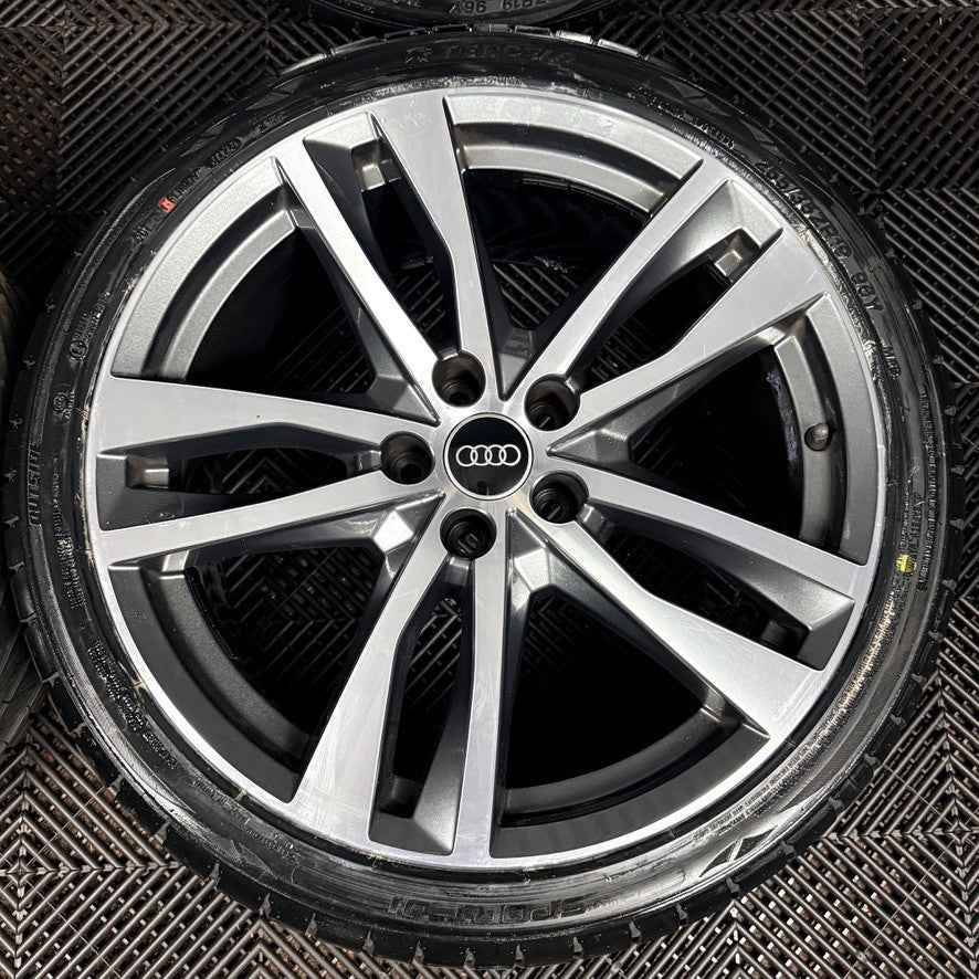 19'' Audi A4 A6 C8 S Line 5 Double Spoke Alloy Wheels Tyres 4K0601025H Genuine