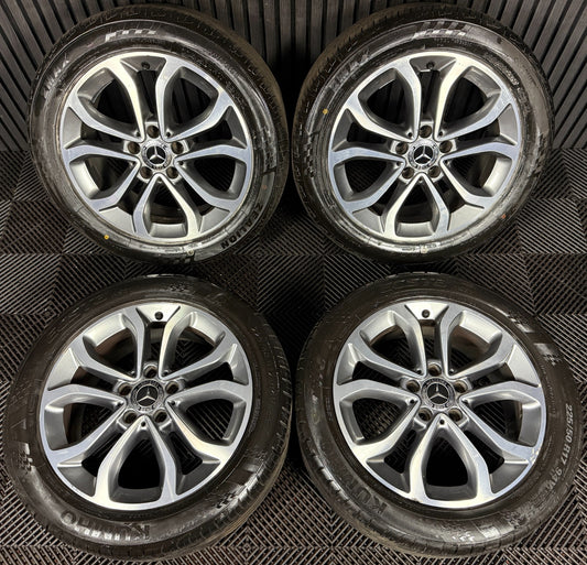 17" GENUINE MERCEDES C CLASS W205 GREY DC ALLOY WHEELS TYRES ALLOYS A2054010200