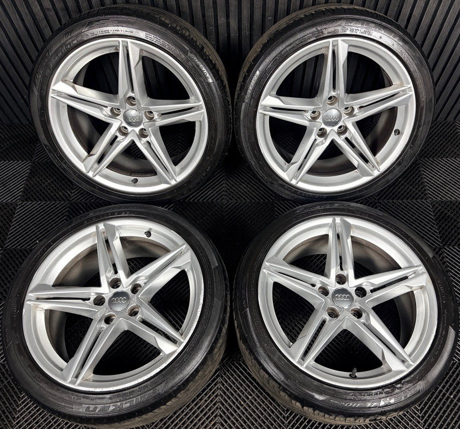 18" Audi A5 S Line Silver Star Spoke Wheels Alloys Tyres 8W0601025DE Genuine