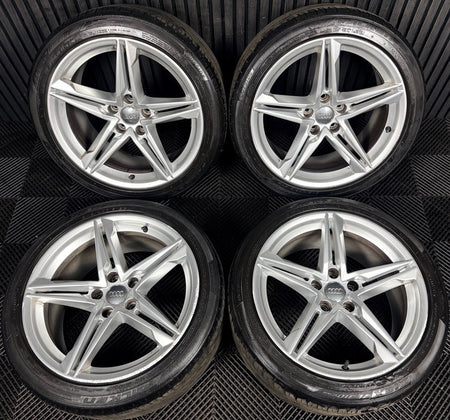 18" Audi A5 S Line Silver Star Spoke Wheels Alloys Tyres 8W0601025DE Genuine