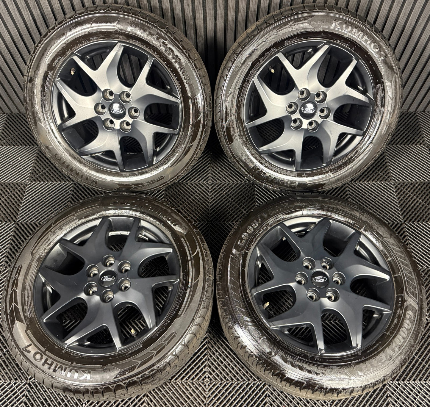 17" GENUINE FORD TRANSIT CUSTOM GREY ALLOY WHEELS TYRES MK9 2024 6X120