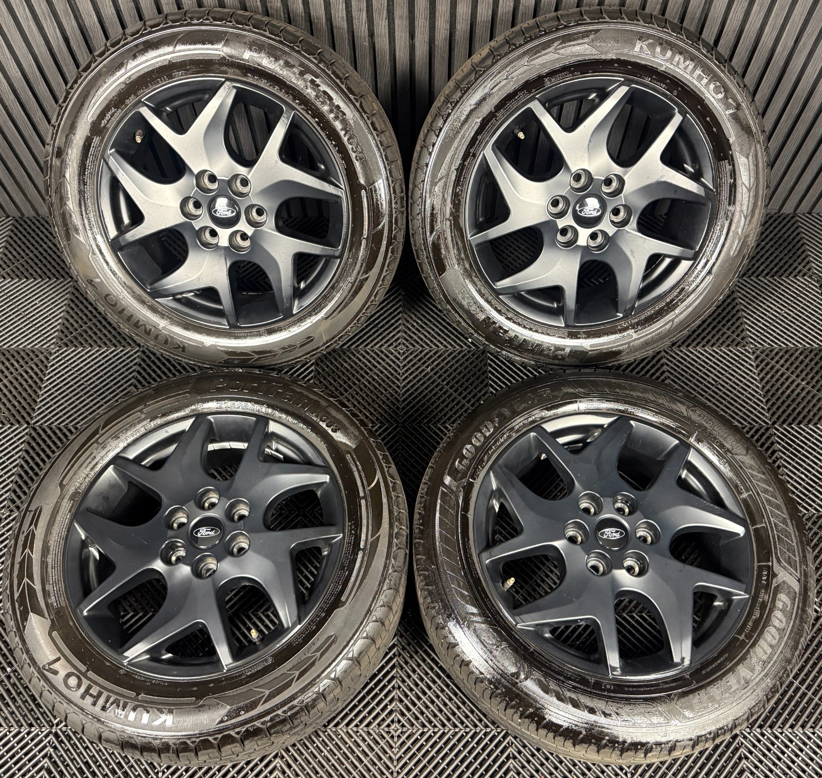 17" GENUINE FORD TRANSIT CUSTOM GREY ALLOY WHEELS TYRES MK9 2024 6X120