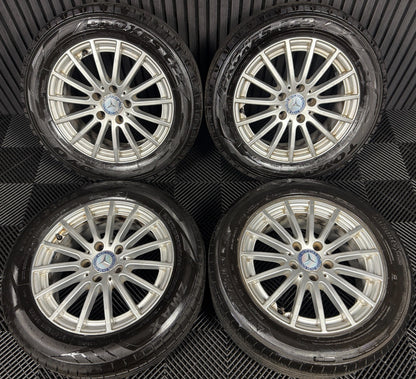 16'' GENUINE MERCEDES C CLASS W205 SILVER ALLOY WHEELS TYRES ALLOYS A2054012502
