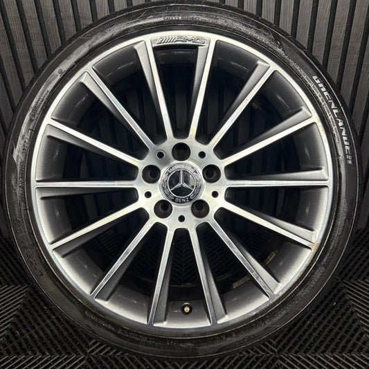 1X 19" GENUINE AMG MERCEDES C CLASS GREY DC ALLOY WHEEL W205 FRONT A2054011300