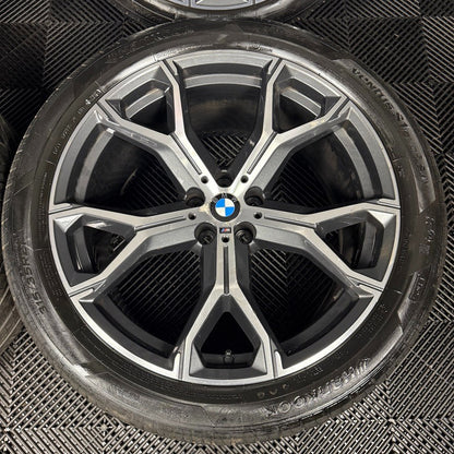21'' GENUINE BMW X5 X6 G05 G06 741M M SPORT ALLOYS WHEELS ALLOYS TYRES