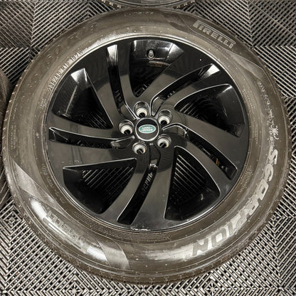18'' GENUINE RANGE ROVER EVOQUE BLACK DISCOVERY SPORT LAND ALLOY WHEELS TYRES
