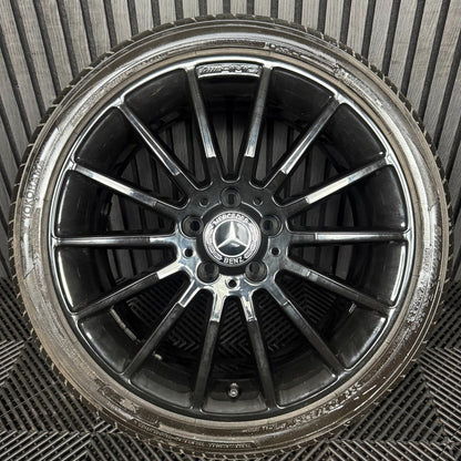 1X 18'' GENUINE AMG MERCEDES A CLASS CLA W176 BLACK ALLOY WHEEL TYRE A1764010200