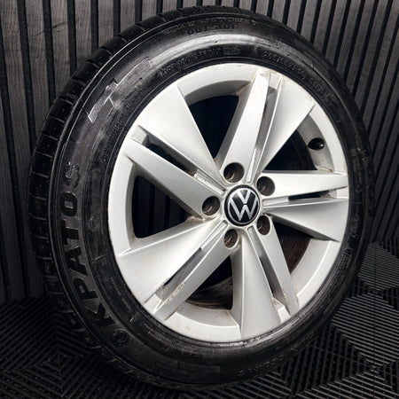 1X 16'' VW Golf MK8 Norfolk Alloy Wheel Tyre GT Single 5H0601025 Genuine