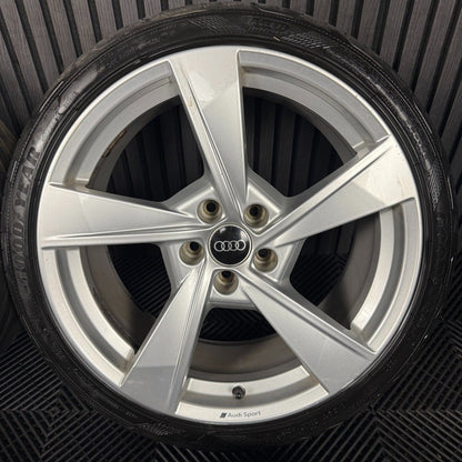 19'' GENUINE AUDI A4 S LINE SILVER B8 B9 ALLOY WHEELS ALLOYS TYRES 8W0601025ES