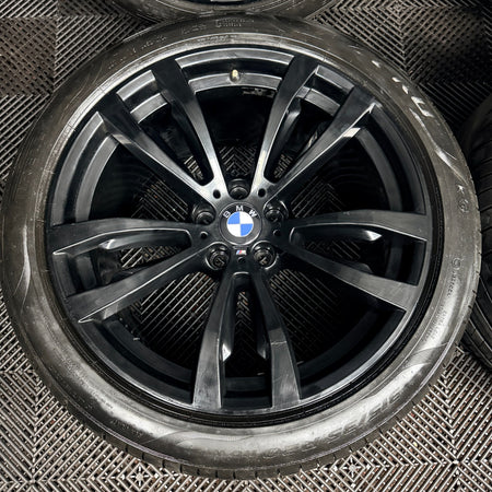 20'' BMW X5 F15 X6 F16 469 Satin Black M Sport Alloy Wheels Tyres Alloys Genuine