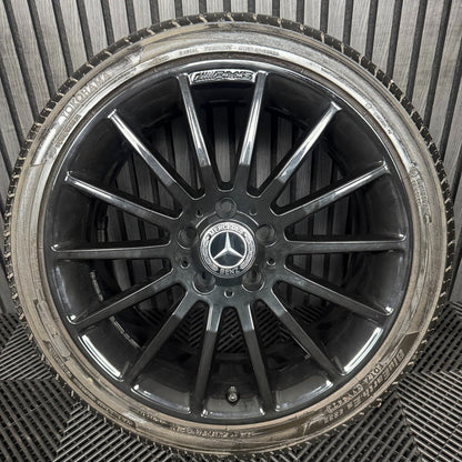 1X 18'' GENUINE AMG MERCEDES A CLASS CLA W176 BLACK ALLOY WHEEL TYRE A1764010200