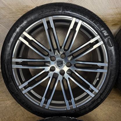 21'' GENUINE PORSCHE MACAN TURBO SPYDER ALLOY WHEELS TYRES 95B601025AT BA
